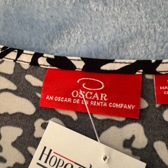 Oscar de la Renta Black and White A-line Long Sleeve Dress - Picture 2 of 5